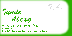 tunde alexy business card