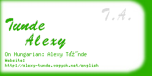 tunde alexy business card